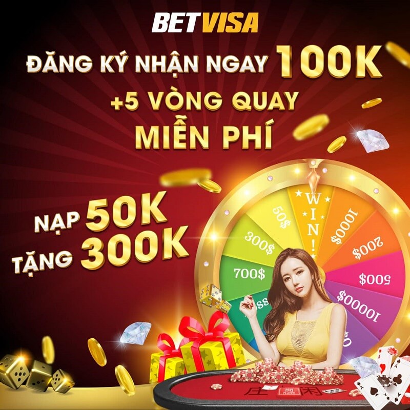 Khuyến mãi Betvisa tặng 100k và các ưu đãi khác