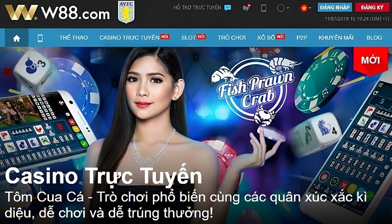 Top 7 nhà cái Casino đánh bài online ăn tiền thật uy tín nhất năm 2023: W88