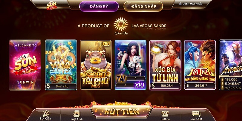 Kho game phong phú tại Sun1 Pro