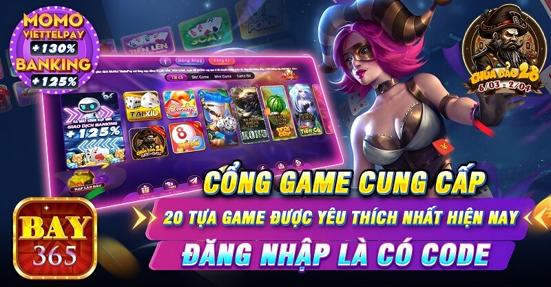 Kho game bài đổi thưởng tại Bay365