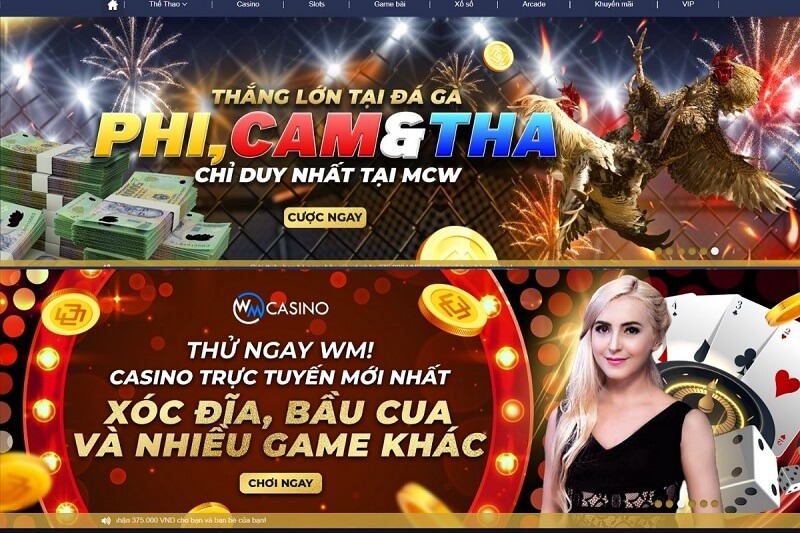 Đá gà là một trong những tựa game được truy cập nhiều nhất tại nhà cái MCW