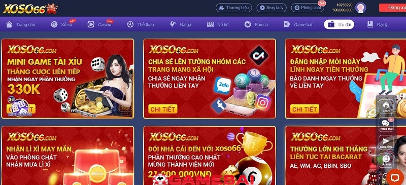 Cập nhật chương trình khuyến mãi Xoso66 hấp dẫn nhất