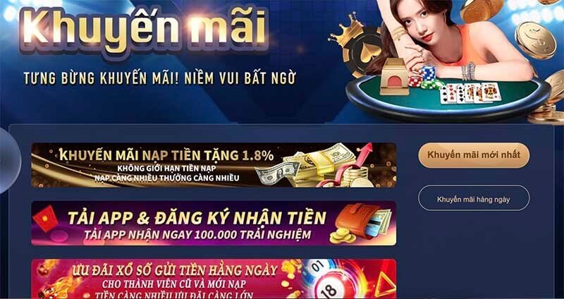 Vô vàn những ưu đãi hấp dẫn dành cho người chơi